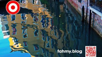 Das rot-weiß-rote Logo von fahmy.blog ist in der linken oberen Ecke, der QR-Code und Bildunterschrift von fahmy.blog ist in der rechten Ecke zu sehen.